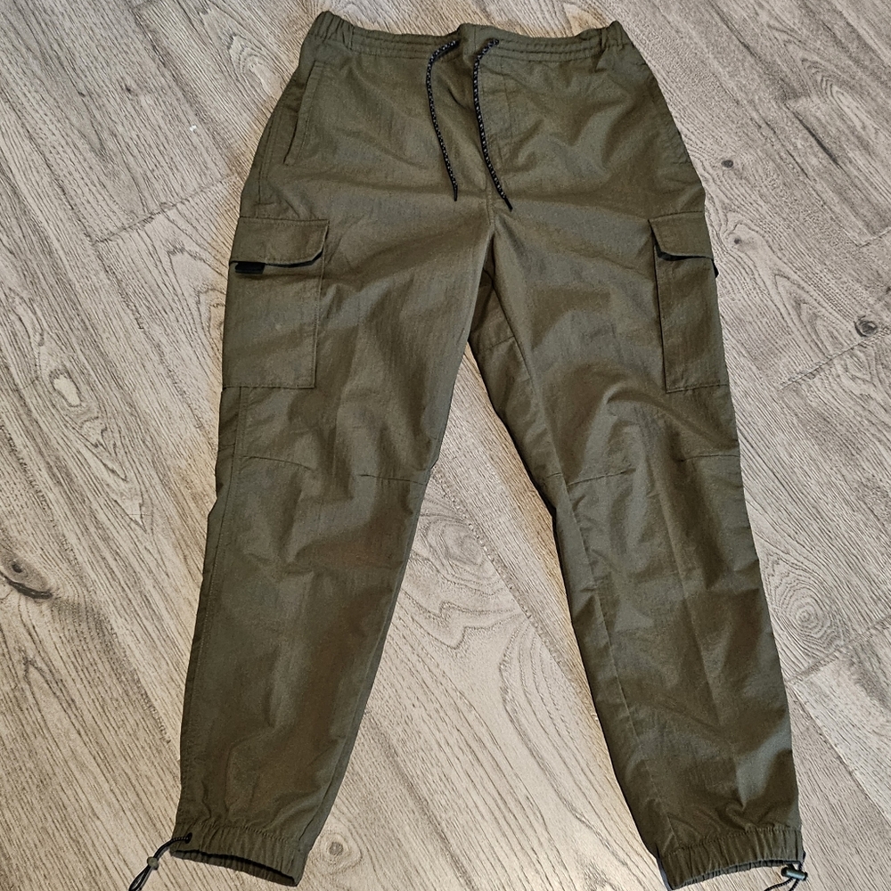 LCKR Nylon Mayday Utility Joggers Pants - Green - Size Large 28" Inseam
